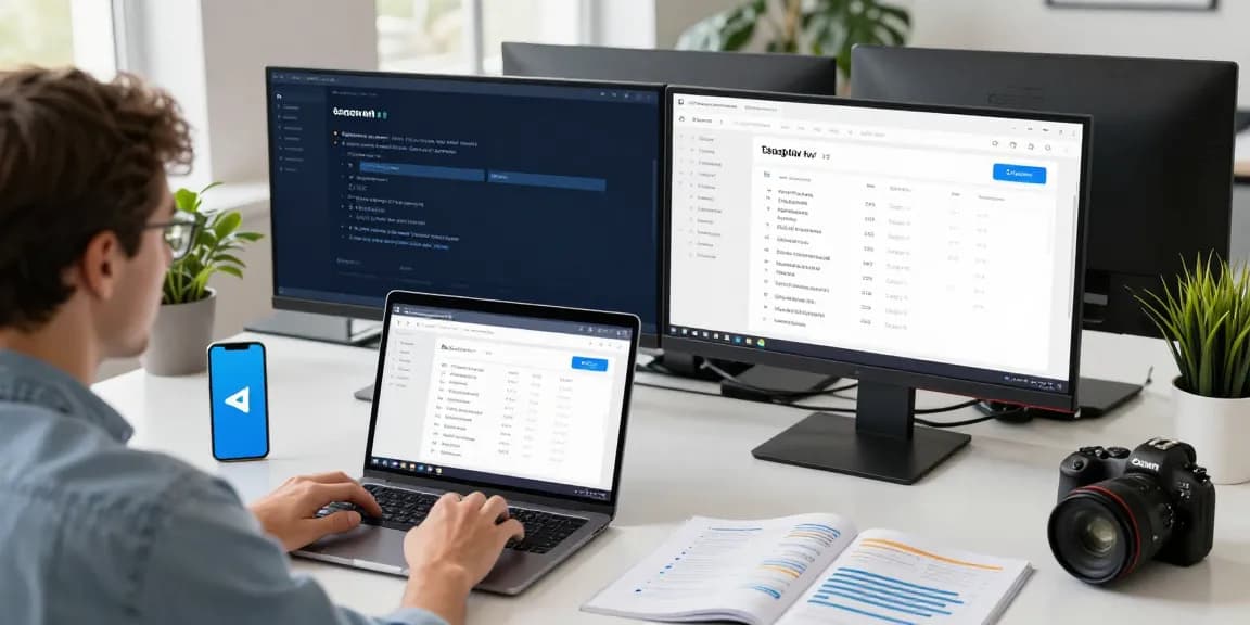 Setting up Telegram Chinese Version on a laptop in a bright tech workspace