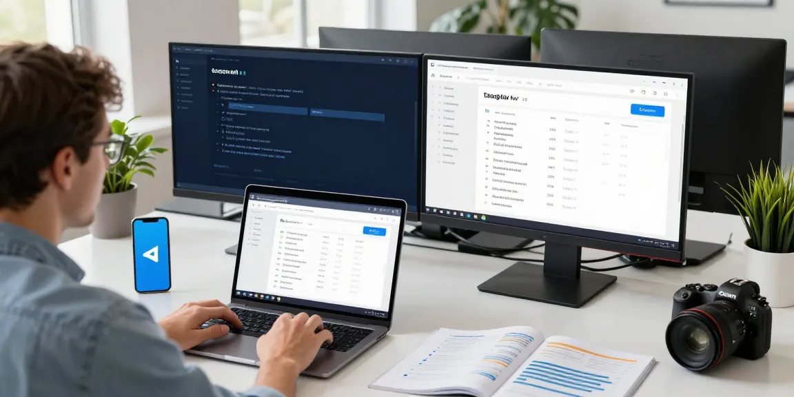 Setting up Telegram Chinese Version on a laptop in a bright tech workspace