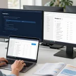 Setting up Telegram Chinese Version on a laptop in a bright tech workspace