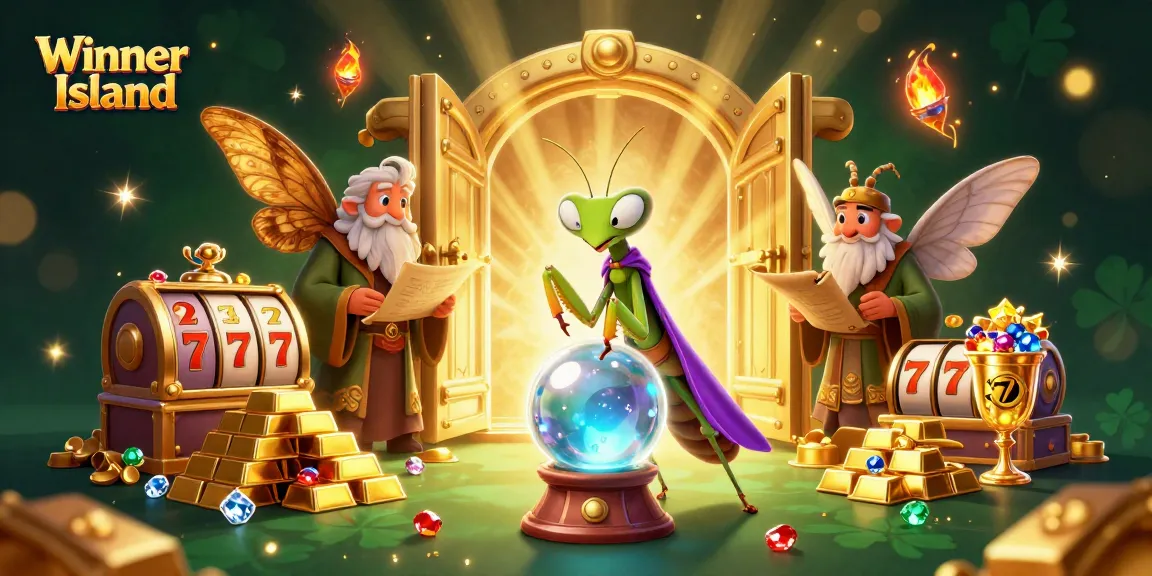 Experience thrilling fortune at Winner Island with vibrant casino treasures and captivating characters.